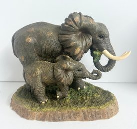 Elephant & Baby Figurine