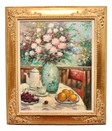 Manuel Cuberos Tablescape Still Life Original Oil Painting
