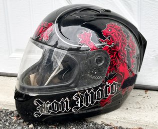 An Icon Moto Motorcycle Helmet - XL