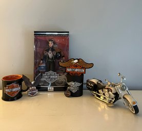 Harley Davidson Collector Barbie And H-D Items