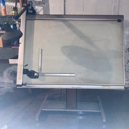 Vintage Mutoh Adjustable Drafting Table With Light