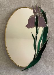 Stained Glass Iris Wall Mirror