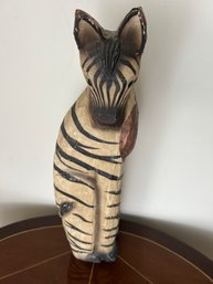 James Haddon Collections Wooden Zebra Statuette