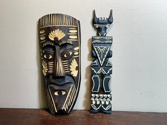 Pairing Of Hand Carved Masks (Masks # 7)