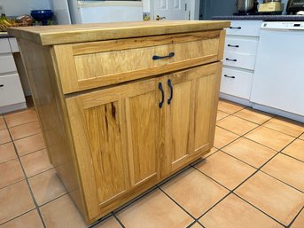 Rolling Butcher Block Island