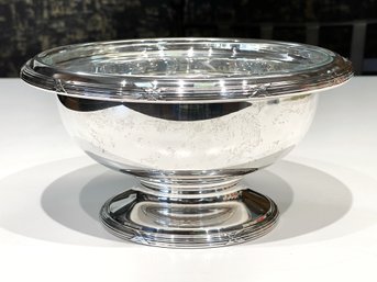 Buccellati Italian Sterling Silver Bowl With Glass Insert