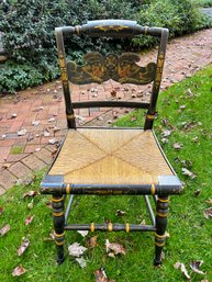 Painted Black Hitchcock Chair