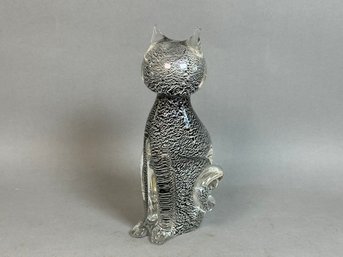 Beautiful Murano Crystal Cat Decor