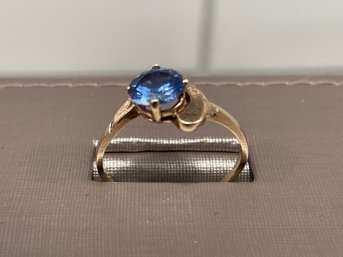 10K Gold Ring With London Topaz