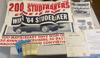 1964 Studebaker Sweepstakes Promotional Items