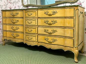 A Vintage Painted Wood Dresser In French Provincial Style By White Fine Furniture