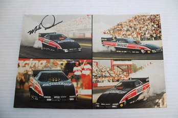 6x9 Photograph Snickers Circle A Racing Live Autograph By Driver Mike Dunn NHRA Funny Car Driver