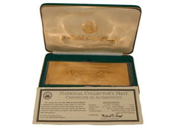 $2 Gold Certificate United States Legal Tender In 22k Gold