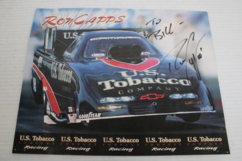 U. S. Tobacco Racing Team 8x10 Racing Photo Personally Signed To Bill, Ron Capps