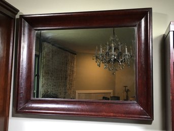 Very Large And Heavy Mahogany Mirror With Deep Cove Molding - Very Nice Decorator Mirror - 48' X 36-1/2'