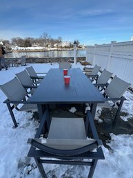Aluminum Patio Dining Table And 8 Chairs