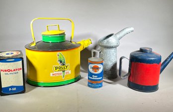 Vintage Oil Filters, Oil Cans, And More - And Some Restored