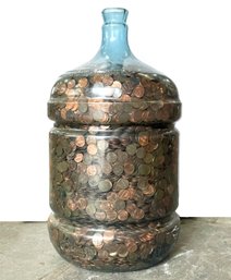 A 5 Gallon Water Jug Full Of Vintage Pennies - How Many Could There Be!?