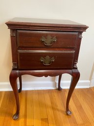 Antique Solid Mahogany Night Stand End Table 1 Of 2