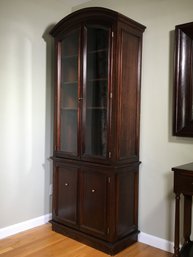 Handsome Mahogany China Cabinet / Closet - VERY Functional - Two Glass Doors - Two Blind Doors - Nice !