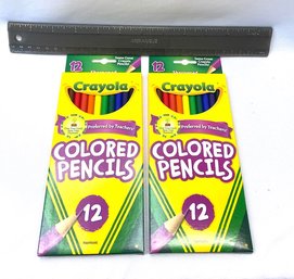 2 Packs Crayola Colored Pencils & Ruler