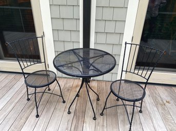 Three Piece Wrought Iron Patio Set