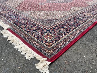 A 100 Percent Belgian Wool Pile 'Kurdamir' Area Rug In Persian Style