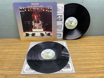 RUSH. All The World's A Stage. Live Recording On 1976 Warner Bros. Records. Double LP Record.