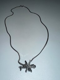 Awesome Moving Helicopter Pendant Sterling Necklace