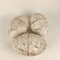 Large Heavy Plaster Or Ceramic Eggs