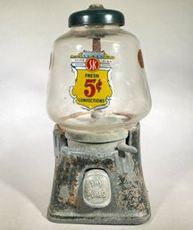 A Vintage Silver King Peanut Vending Machine / Dispenser, C. 1940's