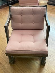 Pink Cushioned Arm Chair