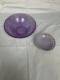 Pair Of Purple Bowls