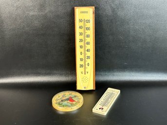 Three Vintage Outdoor Thermometers By Taylor & Springfield