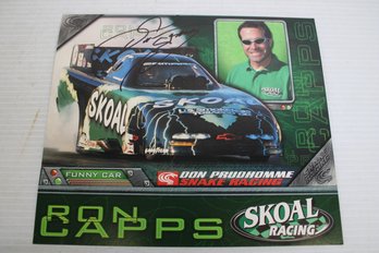 Autographed Skoal Racing 8x10 Photo Signed By NHRA Don Prudhomme