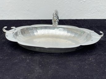 Silverplate Dish With Squirrel