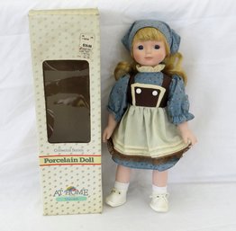 At Home With Classics Collector Series  Porcelain Girl Doll