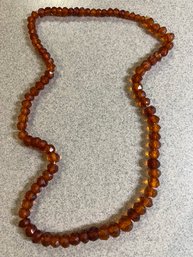 Amber Colored Crystal Necklace