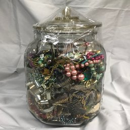 WOW ! WOW ! WOW ! HUGE Mystery Jewelry Jar - All Estate Jewelry PLUS 5 Cent Peanut Jar Worth $60-$80 Alone !