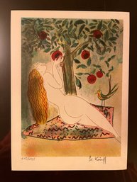 Art - Woman And Apple Tree, Numbered Print, - Linda Le Kinff - Newly Framed
