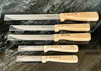 Five Ekco Eterna Knives- Two Paring, Two Utility And Slicer