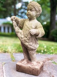 A Cast Stone Garden Cherub