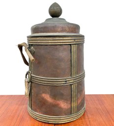 A Tibetan Copper And Brass Kitchen Pot, Mid-Late Qing