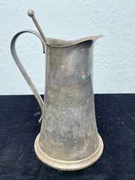 Sheffield Silverplate Water Pitcher With Engraving