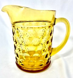 Vintage Hazel Atlas Grenada Gold Americana Coinspot Pitcher