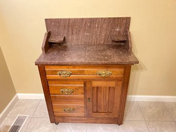 Antique Marble Top Commode