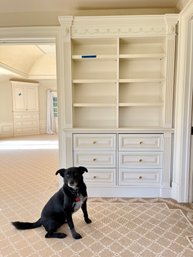 A Custom Built In Cabinet With Shelves On Top - Primary Sitting Room