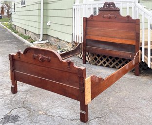 A 19th Century Mahogany Ohio Full Size Bedstead