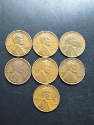 7 Wheat Pennies 1930, 1934, 1935, 1936, 1937, 1938, 1939