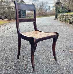 A Cane Seated Regency Side Chair, Exquisite Inlay Work